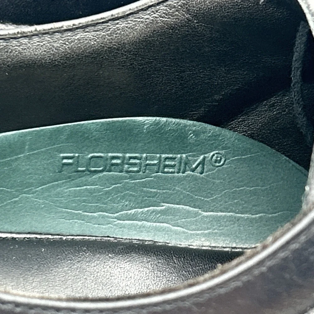 Florsheim Comfortech Black Leather Cap Toe Derby Dress Shoes Men Size‎ 11D